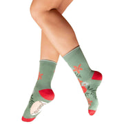 powder-floral-spray-ankle-socks---olive-green-34480433