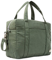 Roka Somerset Große Babytasche aus Baumwollcanvas – Weidengrün