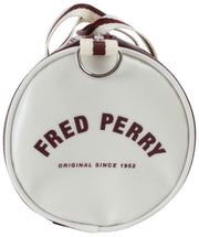 Fred Perry Klassische Mini-Fasstasche – Ochsenblut/Ecru-Creme