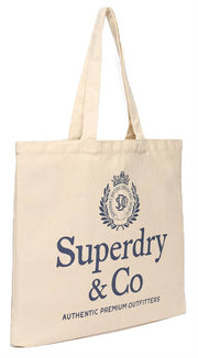 Superdry & Co Einkaufstasche – Naturbraun/Eclipse Navy