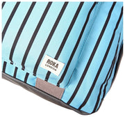 Roka Gatwick Mittelgroße Reisetasche aus recyceltem Canvas – Blau gestreift