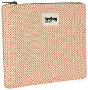 Hindbag Ema Woven Medium Reißverschlusstasche – Korallenrosa