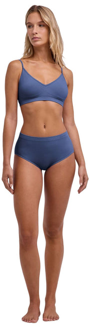 Falke Täglicher, nahtloser Slip mit mittlerer Taille – Captain Blue