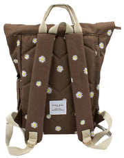 Freundliche Tasche London Hackney Stickneed mittlerer Rucksack - Kakao Brown Daisy