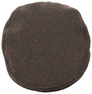 Dents Grafham Fischgräten-Tweed-Schiebermütze – Schokoladenbraun