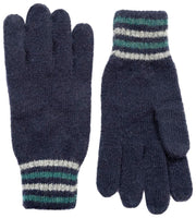 Dents Salcombe Rippstrickhandschuhe – Marineblau