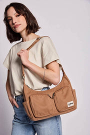 Hindbag Emile Umhängetasche mit mehreren Taschen – Zimtbraun