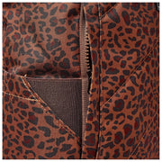 Roka Canfield B Mittelgroßer Rucksack aus recyceltem Canvas – Mini Leopard Brown