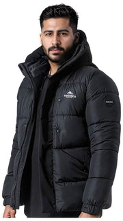 Helvetica Mountain Pioneers Barnes Parka mit Kapuze – Schwarz