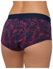 Falke Daily Comfort Print 2er-Pack Hipster-Slips – Rot/Schwarz