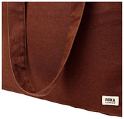 Roka Sloane Mittelgroße Baumwoll-Canvas-Einkaufstasche – Lindt Brown