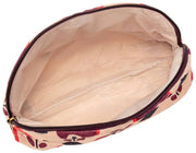 Elie Beaumont Serendipity Samt-Kosmetikbeutel – Coffee Geo Tulip Brown