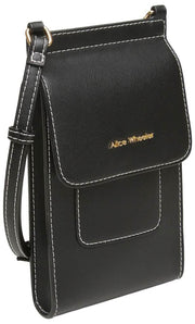 Alice Wheeler London Sloane Phone Umhängetasche – Schwarz