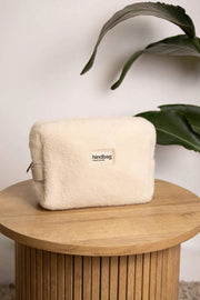 Hindbag Leon Teddy Kulturbeutel – Arktisches Weiß