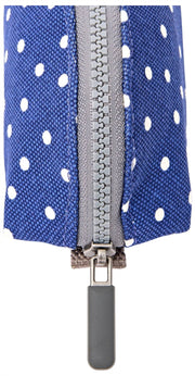 Roka Tate Kleine Baumwoll-Canvas-Tasche – Marineblau gepunktet