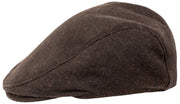 Dents Grafham Fischgräten-Tweed-Schiebermütze – Schokoladenbraun