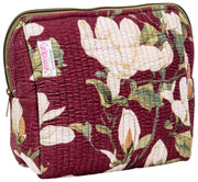 Elie Beaumont Serendipity Samt-Kosmetiktasche – Burgundy Magnolia