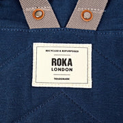 Roka Hampton Kleiner Baumwoll-Canvas-Rucksack – Admiralblau