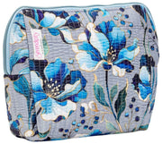 Elie Beaumont Serendipity Samt-Kosmetiktasche – Silberne Orchidee