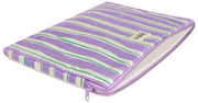 Hindbag Ava Kleine 13-Zoll-Laptoptasche – Grün/Parma-Streifen