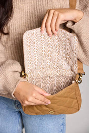 Hindbag Margault Quilted Umhängetasche – Zimtbraun