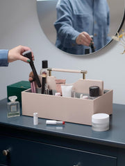 Stackers Supergroßer Kosmetik-Organizer – Blush/Gold