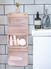 Stackers Kleiner Kulturbeutel zum Aufhängen – Blush/Gold