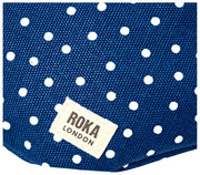 Roka Mill Hill Baumwoll-Canvas-Gürteltasche – Marineblau gepunktet