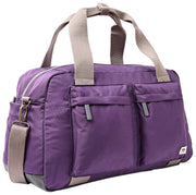 Roka Gatwick Mittelgroße Reisetasche aus recyceltem Canvas – tiefes Traubenviolett
