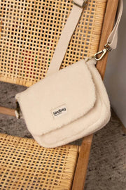Hindbag Margault Teddy Umhängetasche – Arktisches Weiß