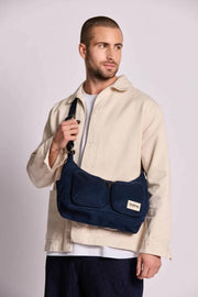 Hindbag Emile Umhängetasche mit mehreren Taschen – Marineblau