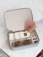 Stackers Reise-Schmuck- und Accessoire-Box – Kieselgrau