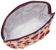 Elie Beaumont Serendipity Samt-Kosmetiktasche – Coffee Geo Tulip Brown