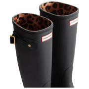 Hunter Original Tall Leopard Backstrap Gummistiefel – Schwarz/Beige