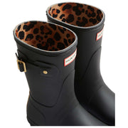 Hunter Original Short Leopard Backstrap Gummistiefel – Schwarz/Beige