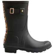 Hunter Original Short Leopard Backstrap Gummistiefel – Schwarz/Beige