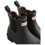 Hunter Original Leopard Backstrap Chelsea Boots – Schwarz/Beige