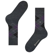 Burlington Edinburgh-Socken – Grau/Schwarz