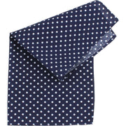 Knightsbridge Neckwear Polka Dot Pocket Square - Navy/Blue