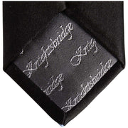 Knightsbridge Neckwear Single Striped Silk Skinny Tie - Black/Blue
