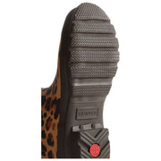 Hunter Original kurze Gummistiefel mit Leopardenmuster – Beige/Schokoladenbraun