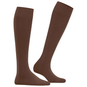 Falke Cotton Touch Kniestrümpfe – Cappuccino-Braun