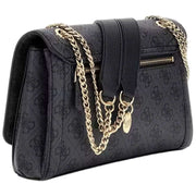 GUESS Noelle II Convertible Umhängetasche mit Klappe – Coal Black Logo