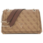 GUESS Noelle II Convertible Umhängetasche mit Klappe – Logo in Latte Brown