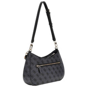 GUESS Noelle II Top Zip Umhängetasche – Coal Black Logo