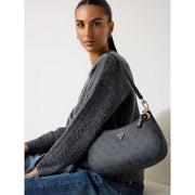 GUESS Noelle II Top Zip Umhängetasche – Coal Black Logo