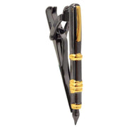 Bassin and Brown Fountain Pen Tie Bar - Black/Gold