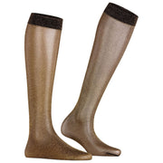 Falke Glitzernde 30-Denier-Kniestrümpfe – Schwarz/Gold