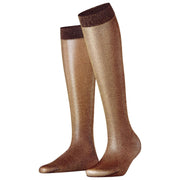Falke Glitzernde 30-Denier-Kniestrümpfe – Barolo/Gold