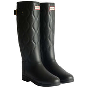 Hunter Original Tall Refined Onion Quilt Gummistiefel – Schwarz